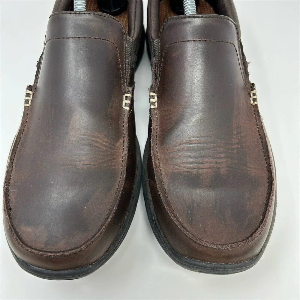 Skechers Harper Forde Men's Loafers Brown Slip-On Casual Shoes Relaxed Fit 9.5